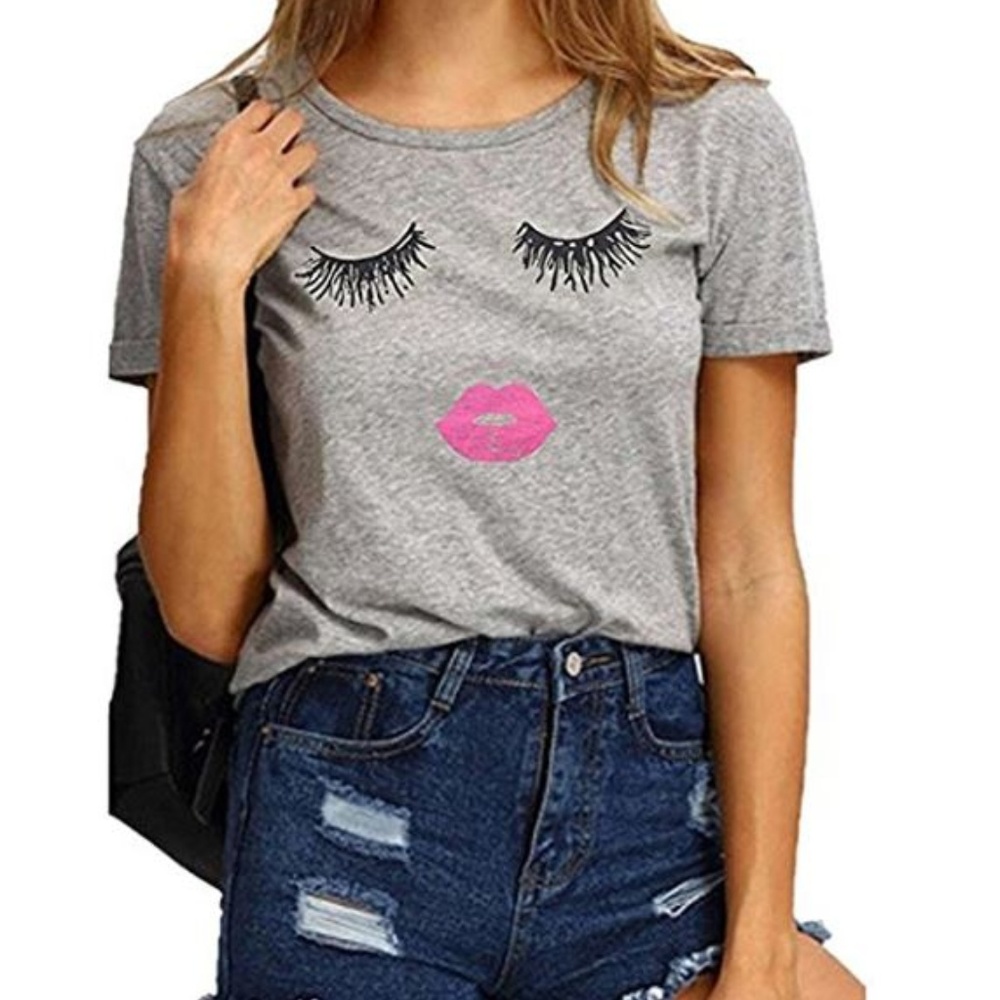 Eyelash Tee Graphic Tee T-Shirt